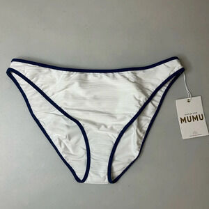 2/$28 Show Me Your‎ MuMu Monterey Bikini Bottoms Navy White Contrast Trim XL NWT